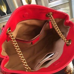 Copy GG Marmont matelasse tote Bag Red Original Leather 443501