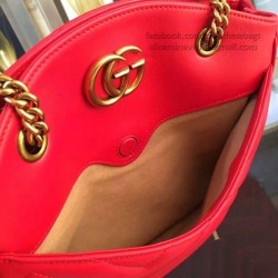 Copy GG Marmont matelasse tote Bag Red Original Leather 443501