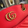 Copy GG Marmont matelasse tote Bag Red Original Leather 443501