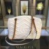 Wholesale GG Marmont matelasse tote Bag White Original Leather 443501