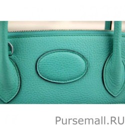 AAA+ Hermes Bolide Tote Bag In Turquoise Leather