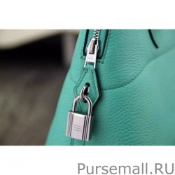 AAA+ Hermes Bolide Tote Bag In Turquoise Leather