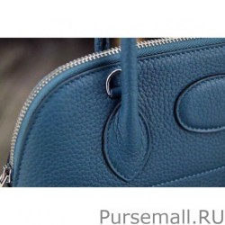 Replicas Hermes Bolide Tote Bag In Blue Leather