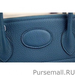 Replicas Hermes Bolide Tote Bag In Blue Leather