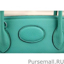 7 Star Hermes Bolide Tote Bag In Turquoise Leather