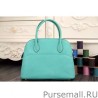 7 Star Hermes Bolide Tote Bag In Turquoise Leather