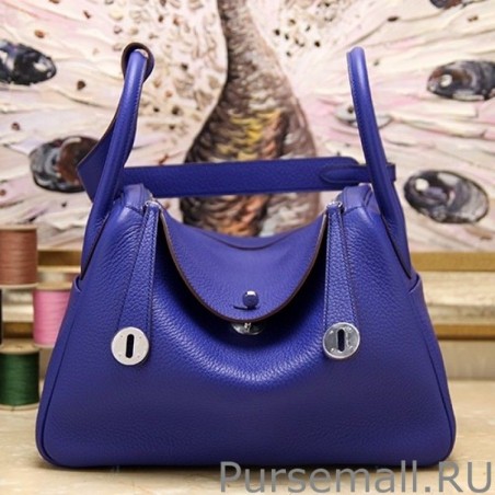 Knockoff Hermes Lindy 26cm 30cm 34cm Bag In Blue Leather