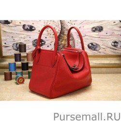 Knockoff Hermes Lindy 26cm 30cm 34cm Bag In Red Leather