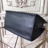 Top Prada Etiquette fabric tote with metal stud trim Black