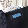 Top Prada Etiquette fabric tote with metal stud trim Black