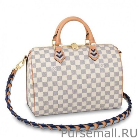 Copy Damier Azur Speedy Bandouliee 30 With Braided Strap N50054