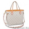 UK Damier Azur Neverfull MM Bag With Braided Strap N50047