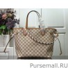 UK Damier Azur Neverfull MM Bag With Braided Strap N50047