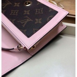 High Quality Flore Chain Wallet Monogram Canvas M67405 Pink