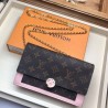 High Quality Flore Chain Wallet Monogram Canvas M67405 Pink