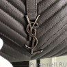 1:1 Mirror Saint Laurent Large Monogram College Bag in Anthracite Goatskin