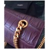 Top Quality Saint Lauren Crocodile Small Monogram Chain Bag Mauve