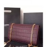 Top Quality Saint Lauren Crocodile Small Monogram Chain Bag Mauve