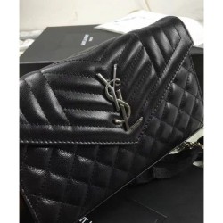 Designer Saint Lauren Monogram Chain Wallet Black