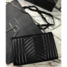 Designer Saint Lauren Monogram Chain Wallet Black
