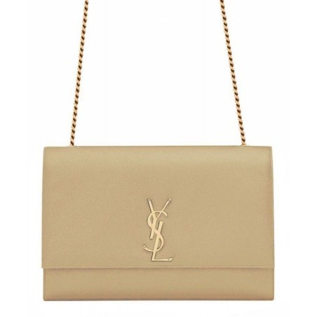 Knockoff YSL Classic Large KATE Monogram Saint Lauren Satchel Apricot