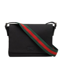 Replicas Gucci Black Techno Canvas Messenger Bags 337074 KWT5N 1060