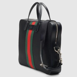 Fashion Gucci Web Band Canvas Slim Briefcase Bags 387102 KWT7N 1060
