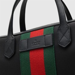 Fashion Gucci Web Band Canvas Slim Briefcase Bags 387102 KWT7N 1060