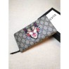 Knockoff Cat Print GG Supreme Zip Around Wallet 451273