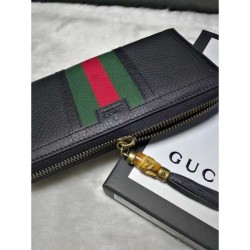 Wholesale Rania GG Canvas Zip Around Wallets 353651 Black