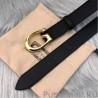 Replicas Thin belt with G buckle 655566 Black