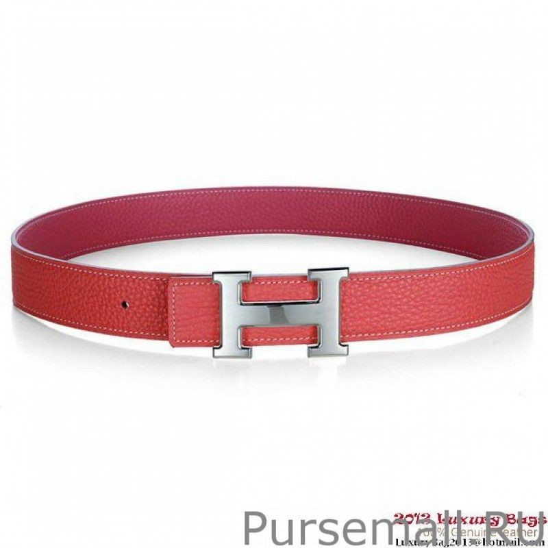 Perfect Hermes 50mm Clemence Leather Belt HB112-5