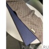 Inspired GG jacquard cashmere scarf 23 x 180 Dark Blue