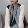 High GG jacquard cashmere scarf 23 x 180 Light Blue