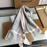 Perfect Burberry Cashmere Solid Color Thin Schawl 80 x 200 Gray