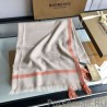 Perfect Burberry Cashmere Solid Color Thin Schawl 80 x 200 Orange