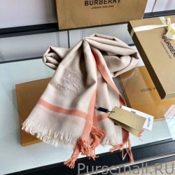 Perfect Burberry Cashmere Solid Color Thin Schawl 80 x 200 Orange