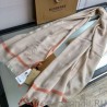 Perfect Burberry Cashmere Solid Color Thin Schawl 80 x 200 Orange