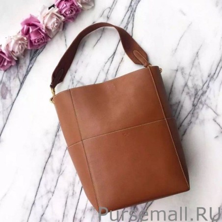 Copy Celine Sangle Seau Bag In Tan Calfskin