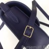 Replicas Celine Small Trotteur Bag In Navy Calfskin