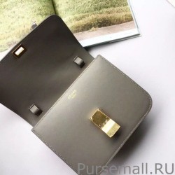 Knockoff Celine Medium Classic Box Bag In Grey Box Calfskin