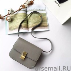 Knockoff Celine Medium Classic Box Bag In Grey Box Calfskin