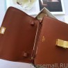 Designer Celine Medium Classic Box Bag In Brown Box Calfskin