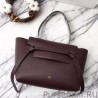 1:1 Mirror Celine Mini Belt Tote Bag In Burgundy Calfskin