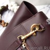 1:1 Mirror Celine Mini Belt Tote Bag In Burgundy Calfskin