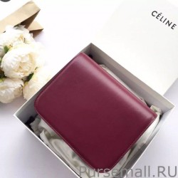 Cheap Celine Medium Classic Box Bag In Bordeaux Box Calfskin