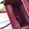 Top Quality Celine Mini Luggage Bag In Burgundy Goatskin