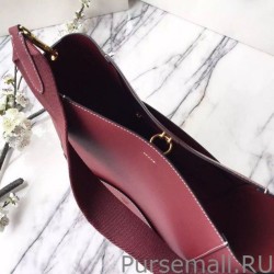 High Quality Celine Small Sangle Seau Bag In Bordeaux Calfskin