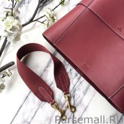 High Quality Celine Small Sangle Seau Bag In Bordeaux Calfskin