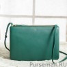 Copy Celine Large Trio Crossbody Bag In Green Calfskin